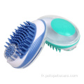 Brosse de bain de toilettage pour distributeur de shampooing pour chien de compagnie